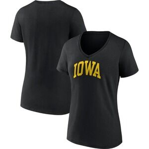 Fanatics Iowa Hawkeyes V-Neck T-Shirt College Graphic Tee Black XL NWT‎